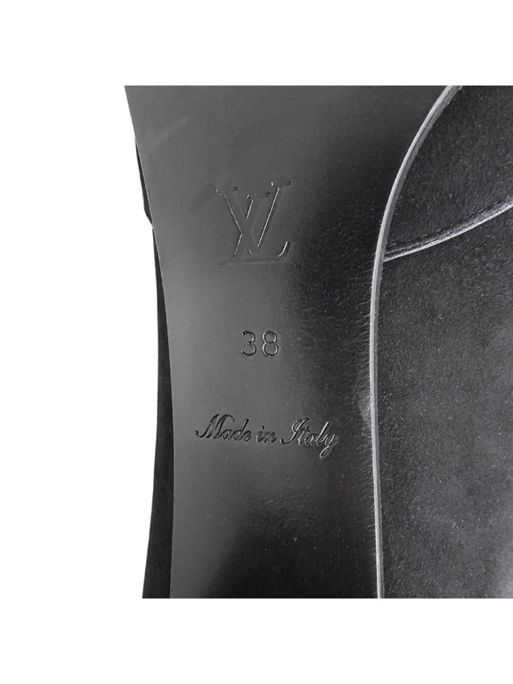 Louis Vuitton Back Zip Bootie Suede Short Boots Shoes Black